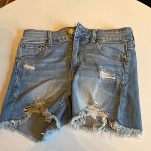 american eagle blue jean shorts